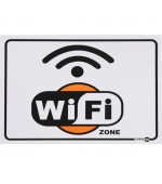 Placa de Sinalização - Wi Fi Zone - Encartale